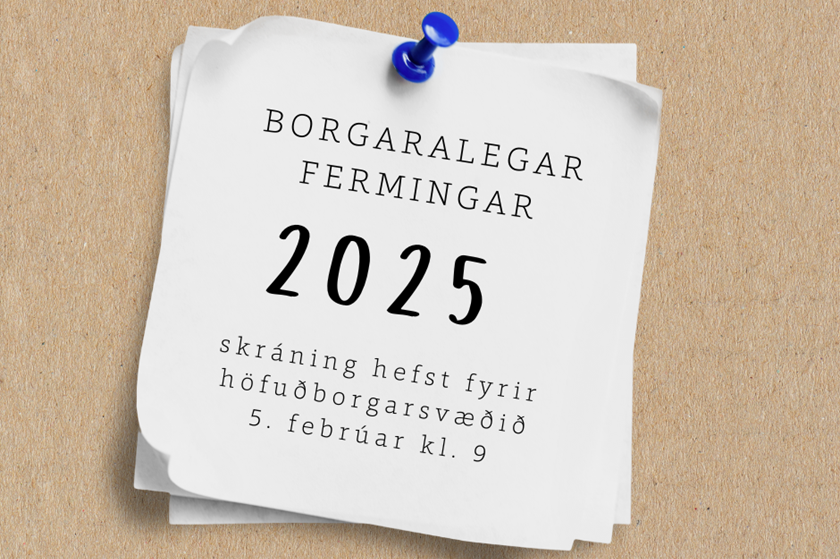 Skráning í borgaralegar fermingar 2025 á höfuðborgarsvæðinu